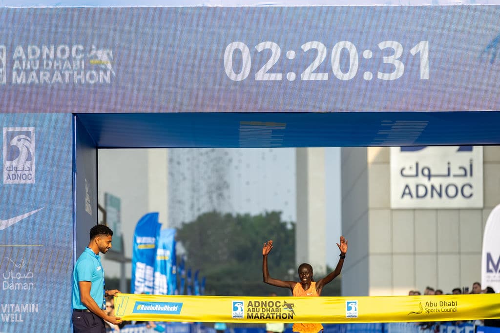 ADNOC Abu Dhabi Marathon — Finish line