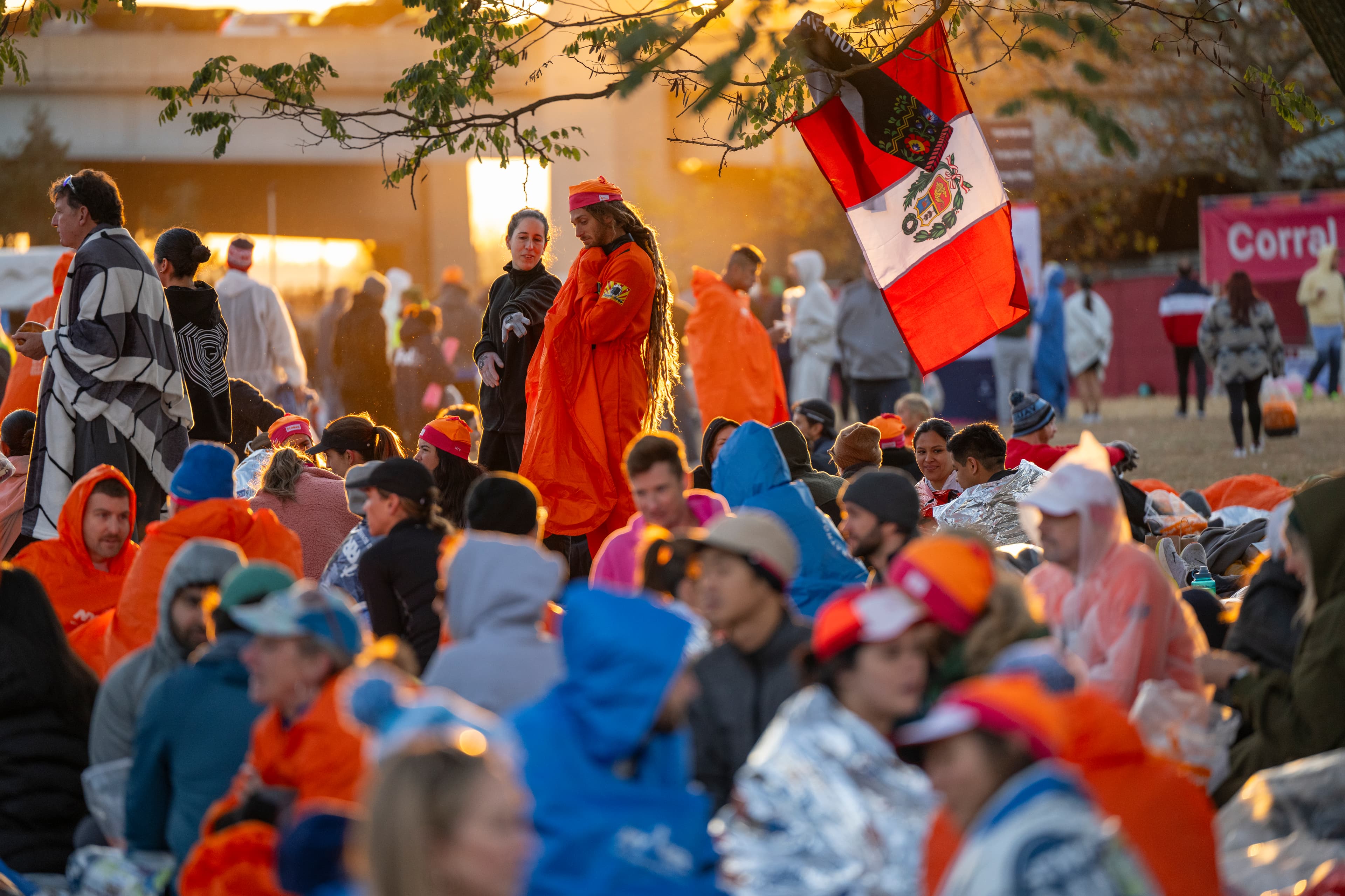 Runner celebrating at Willis Avenue Bridge — TCS New York City Marathon